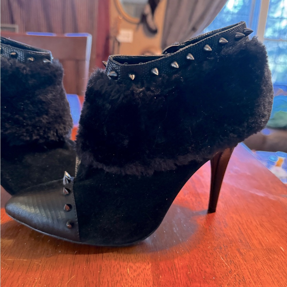 ABS by Alan Schwartz black studded booties